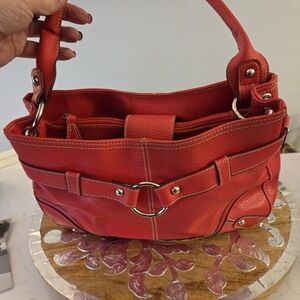 CLEO Red Satchel Handbag